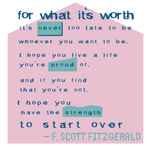 strength to start again - f. scott fitzgerald