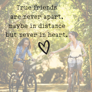 friends apart in distance